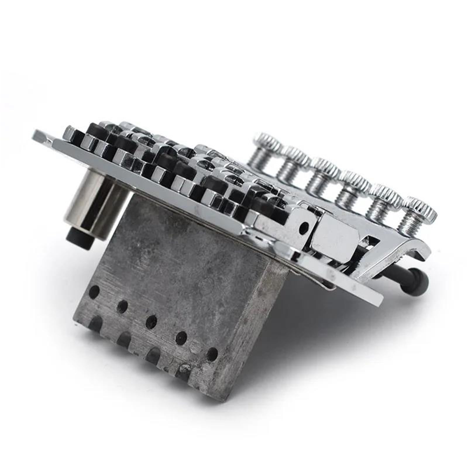 Mostek Double Locking Tremolo do gitary elektrycznej 6 strunowej dostępny w kolorze czarnym złotym chromowanym Mostek Gitary Profesjonalnej(Chrome)