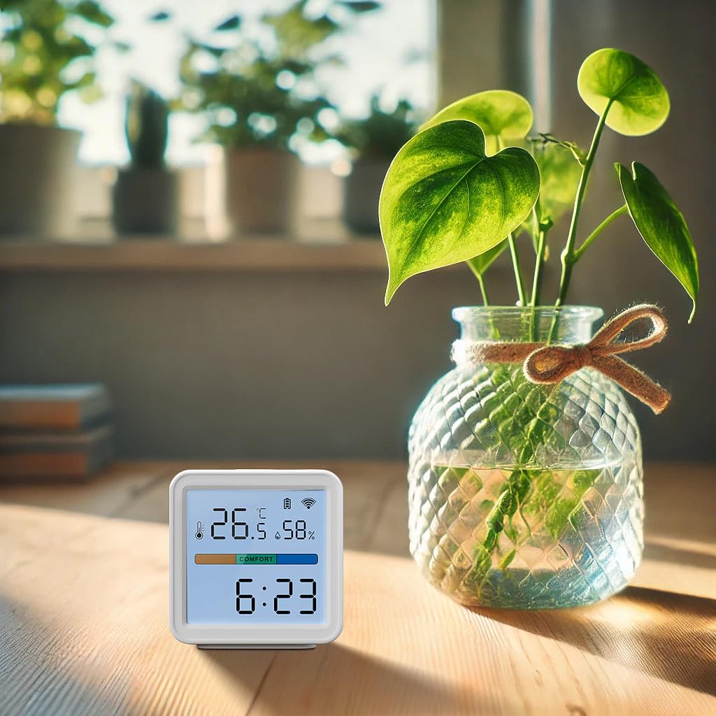 Luminea Home Control Temperaturlogger: 4er-Set WLAN-Temperatur-und Luftfeuchtigkeitssensor, Datenlogger (Thermometer Elesion, WLAN Temperaturmessung, Klima)
