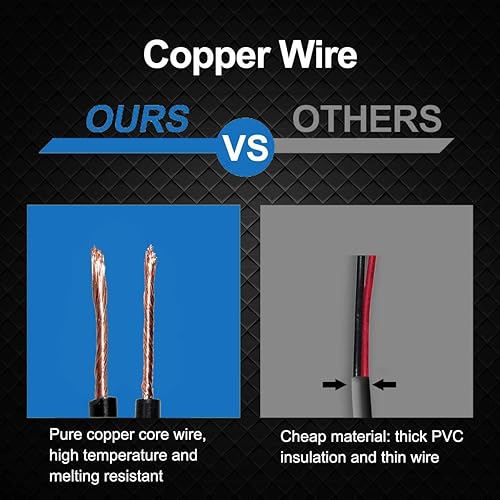Miniatura 3 de Cable de extensión para encendedor de cigarrillos de 10 pies 8A, cable de núcleo de cobre puro, cable de enchufe de alimentación CC automático 8A