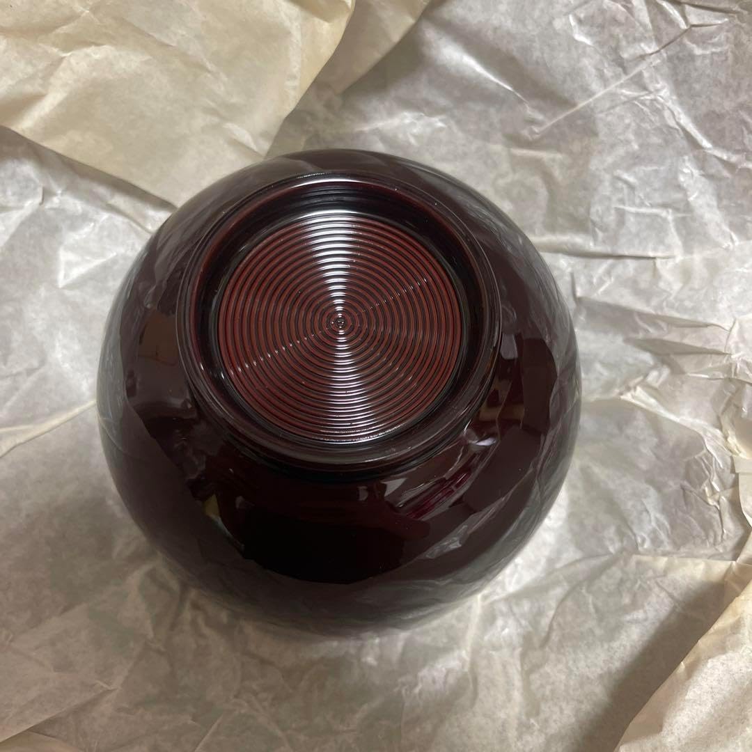 山中漆器 金箔 溜色内黒 天然木 背高 菊秀衡 雑煮椀 煮物椀 2客 山中