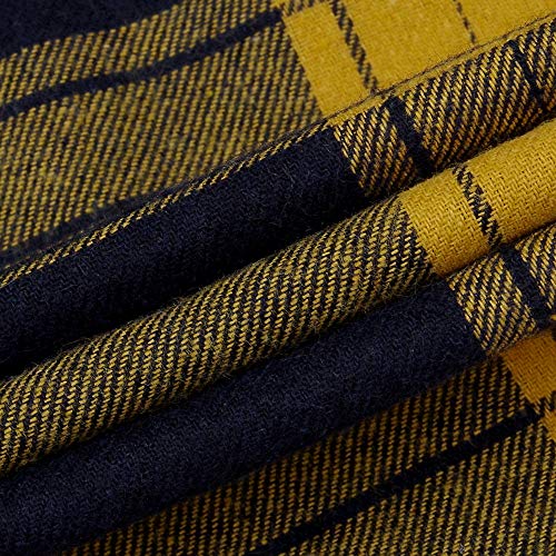 Image of Alimens & Gentle Men's Button Down Regular Fit Long Sleeve Plaid Flannel Casual Shirts