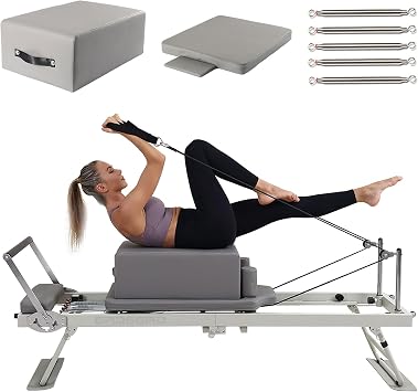 Pilates Reformer Machine, Folding Pilates Machine Equipment, Pilates Reformer Machine for Home and Gym, Pilates Exercise Equipment