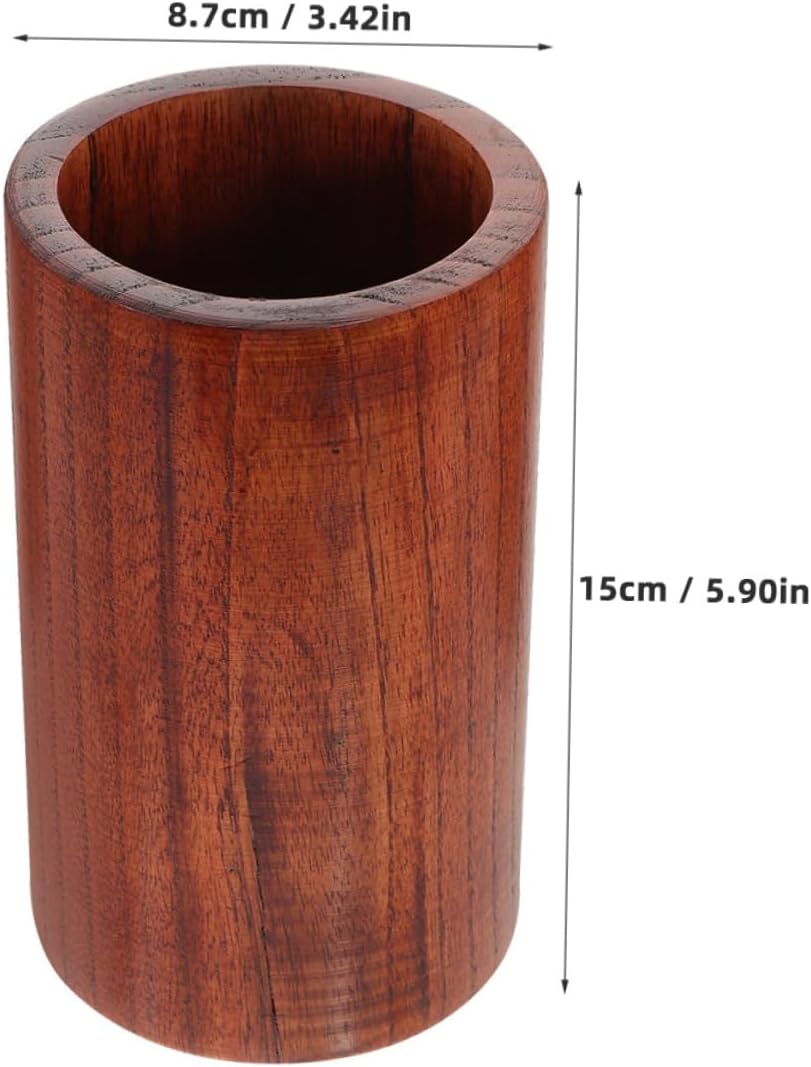 2pcs Jujube Wood Utensil Holder Chopstick Organizer Cutlery Container Kitchen Organizing Wood Storage Bucket for Kitchen