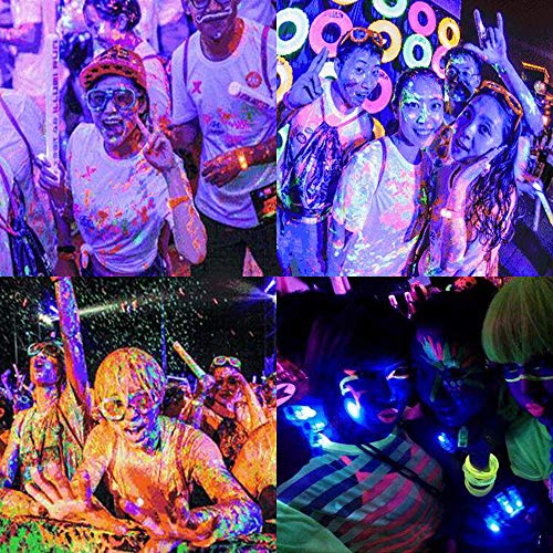 ZHMA 60W UV LED Black Light Flood Light with Plug,UV Light for Indoor and Outdoor Blacklight Party,Body Paints Fluorescent Effect,Glow in The Dark,Stage Light,Aquariums and Other Entertainment Venue