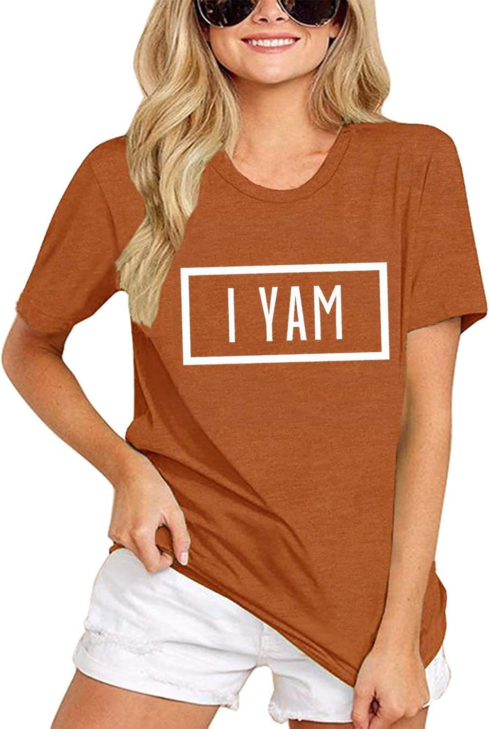 She's My Sweet Potato I Yam Shirt Thanksgiving Matching Couples Shirt for Husband and Wife Casual Short Sleeve Tops - Image 2
