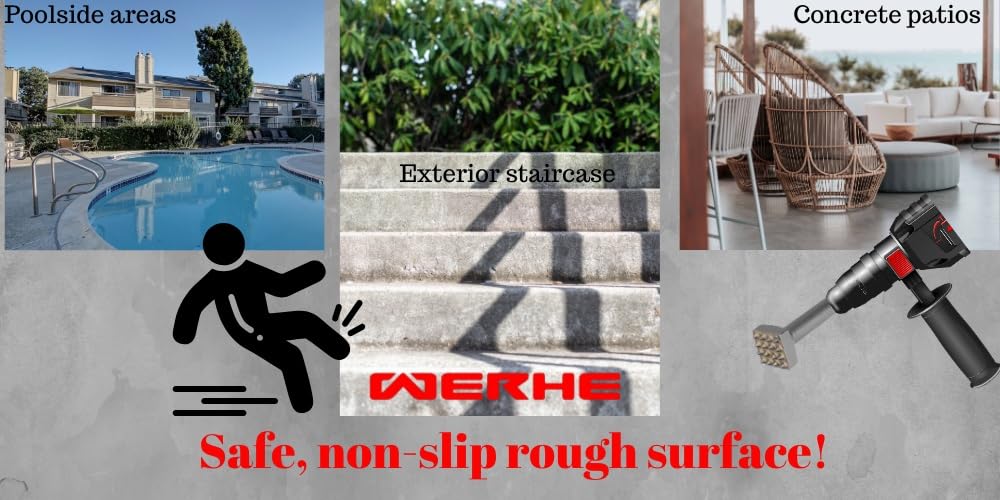 WERHE Burin de bouchardage SDS MAX 16 dents, 220 mm – Pour le traitement du béton et de la pierre