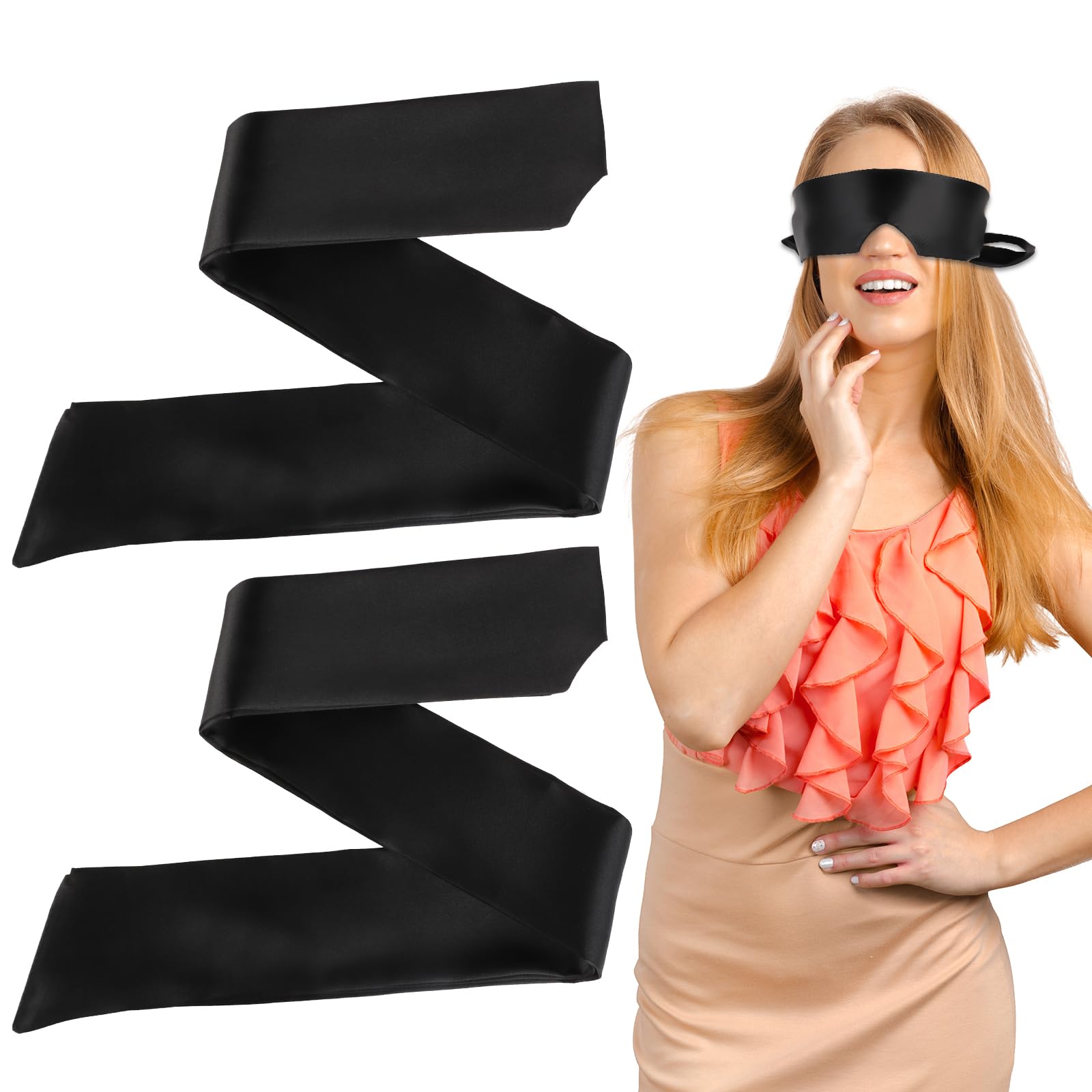 Satin Sleep Mask for Women Men 100 Blackout Eye Mask Adjustable Soft Comfortable Blindfold for Sleeping Travel Meditation