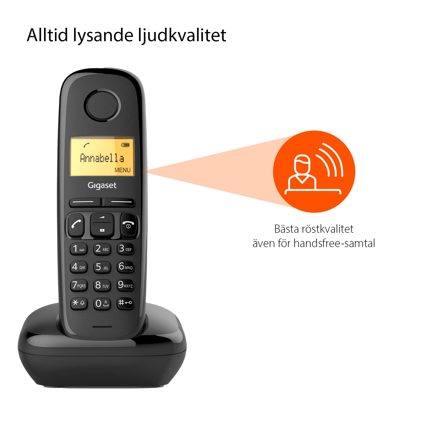Gigaset A270 Duo - 2 Handys Freisprecheinrichtung - beleuchtete Tastatur und Display - LCD Display mit 3.8 cm - bis zu 200 Stunden Standby-Zeit schwarz