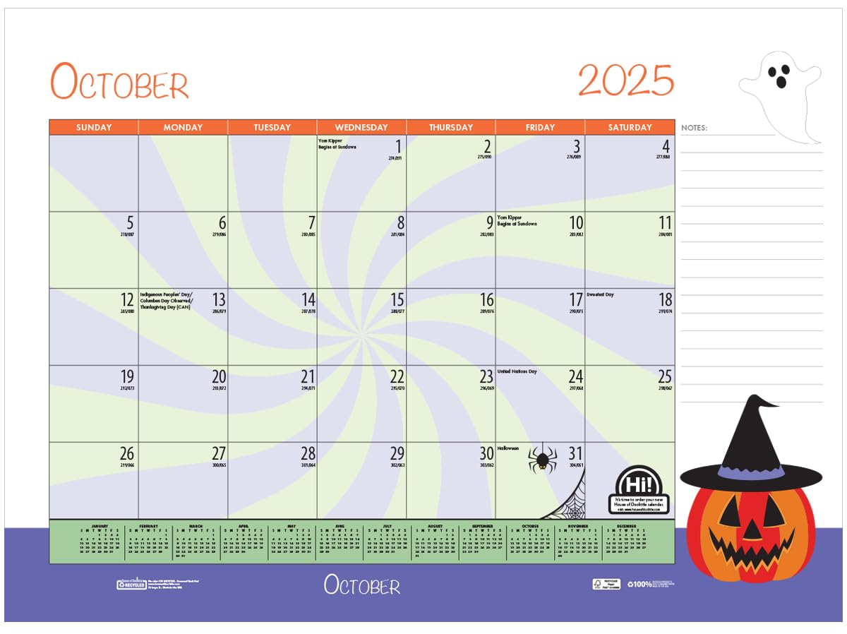 House of Doolittle 2025-2026 Monthly Seasonal Desk Pad Calendar, Academic, 22 x 17 Inches, July - June (HOD1395-26) - Image 5