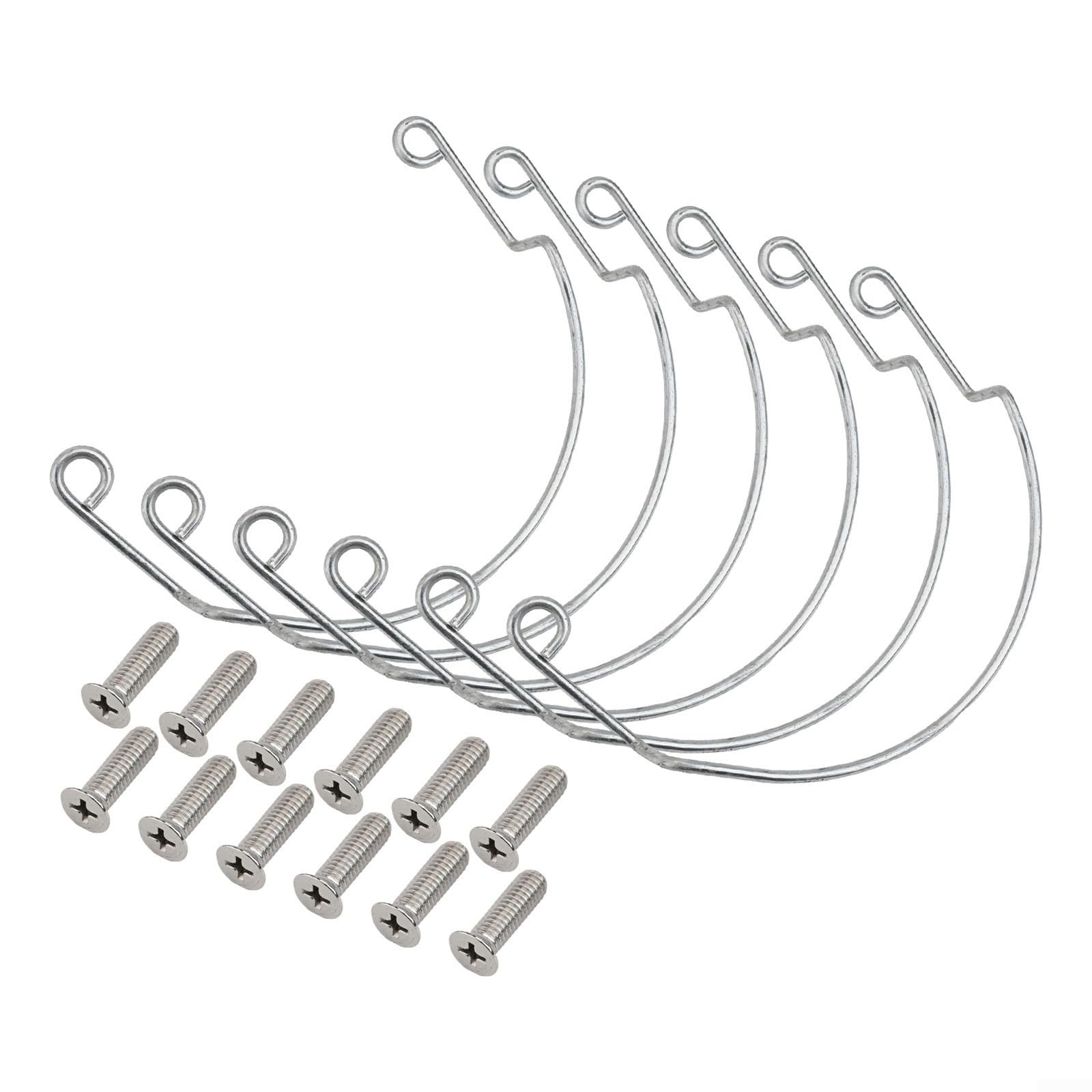 Lot de 6 fixations de poche de billard pour poches d'angle avec vis d'installation