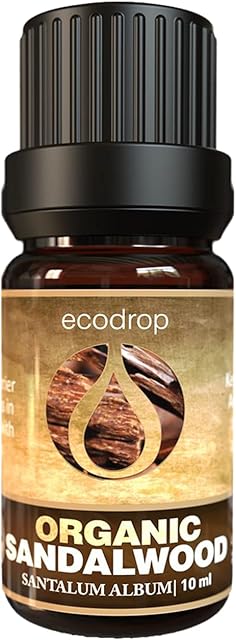 Sandalwood Essential Oil, Certified Organic, 100% Pure, Aromatherapy Oil, Massage, Diffusers & Bath - 10ml, Free E-Book Included (Santalum Album)