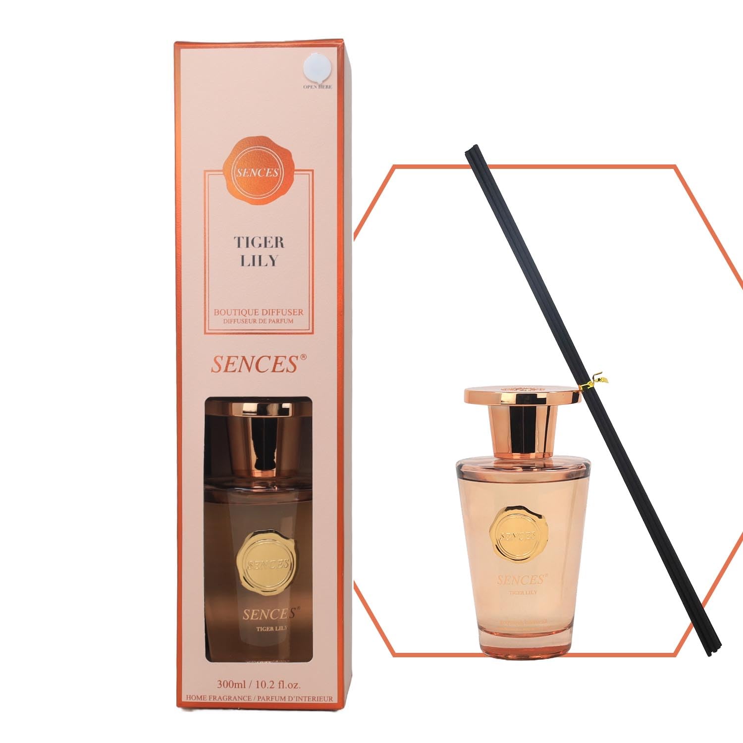 Baltus Reed Diffuser 300ml Tiger Lily Home Fragrance Aromatherapy Air Freshener