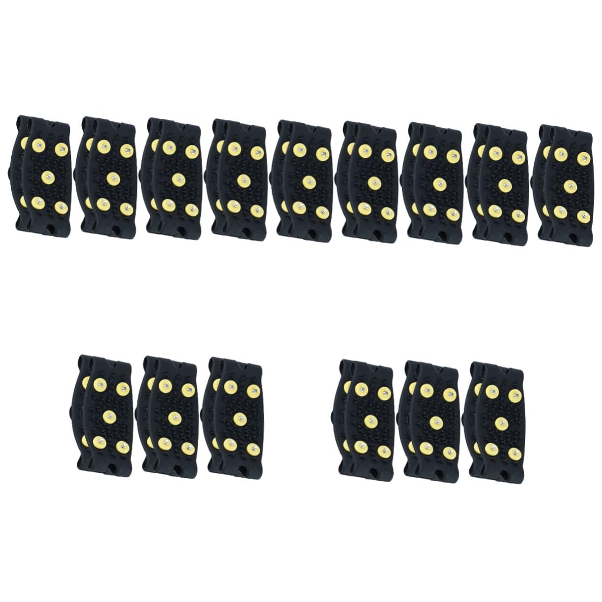 15 Pares Crampones Infantiles De Cinco Pinza De Nieve para Zapatos Pinzas para Hielo Aire Crampones De Escalada Antideslizantes Clavos para Zapatos Tipe Black