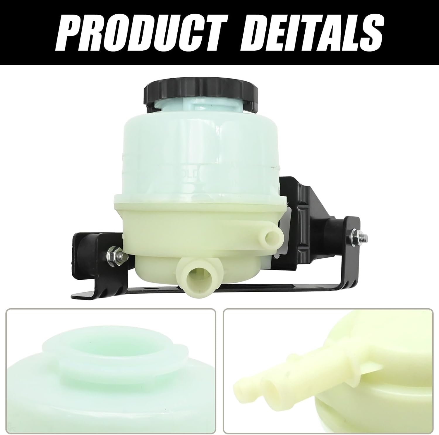 603-678 Power Steering Reservoir with Cap and Bracket Replacement for Toyota Sequoia 2001-2007 Tundra 2000-2006, Replaces 4436034010 443050C010 443050C030