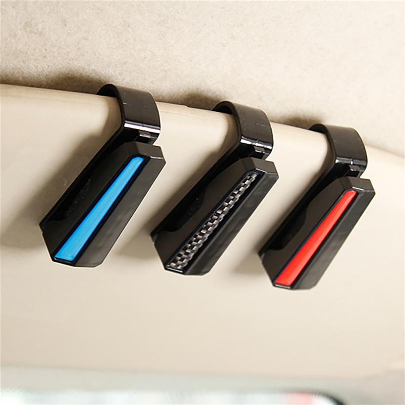 AIYING Leren Autozonnebrilhouder, Zonnebrilclip Voor In De Auto Ticketclip Interieurdecoratie Accessoires Voor Volvo Xc60 S40 S60 S90 Xc40 Xc70 Xc90 V40 V60 V90 S80 S80l Beige