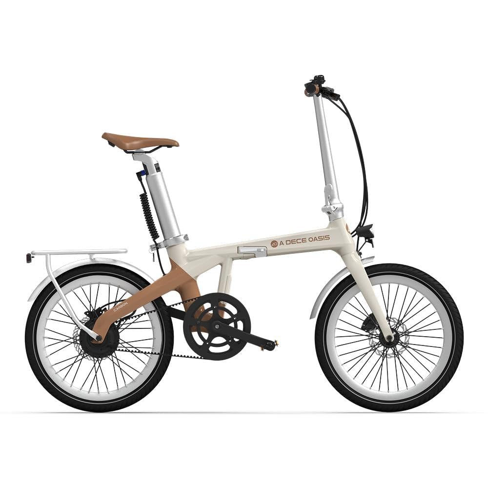 ADO E-Bike Air Carbon E-Fahrrad Faltbar, klapprad Riemenantrieb,Citybike, bafang Motor 250W, APP, ebike Damen/Herren,StVZO