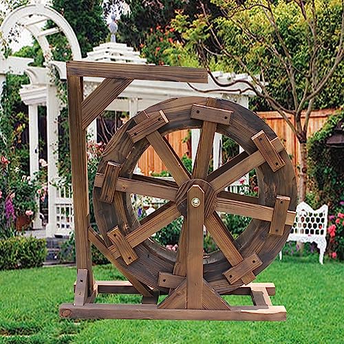 XGKEYQOHSV Fuente de Agua con Rueda para Interior y Exterior, jardín, balcón, Patio, Estanque Ornamental Feng Shui