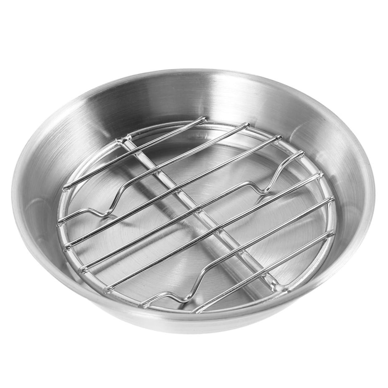 GRIRIW Stainless Steel Roasting Oven Pan with Oil Draining Feature Baking Tray for Toaster Oven Cooking Tray for Healthier Roasting and Efficient Meal Prep