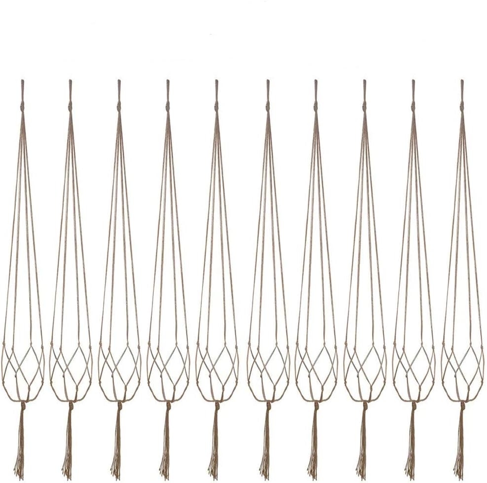 Product image of Plant Hanger, 10 Pieces 40'' Macrame Plant Hangers, Hanging Planters for Indoor Plants Pots, Plant Holder Basket Jute Rope Holder for Indoor Outdoor Garden Home Decorations (Natural)
