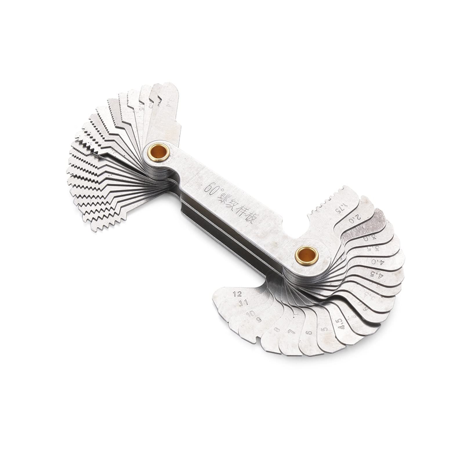 Buy Feeler Gauges 55/60 Degree Metric Inch Thread Plug Gauge Gear Tooth