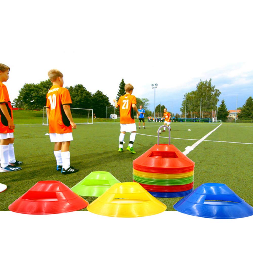 Juego de 50 Conos Deportivos Ejercicios de Agilidad para niños/Adultos Obstáculos para niños Jardín de Infantes Obstáculos sensibles Saltar Equipo Entrenamiento Obstáculo Obstáculo