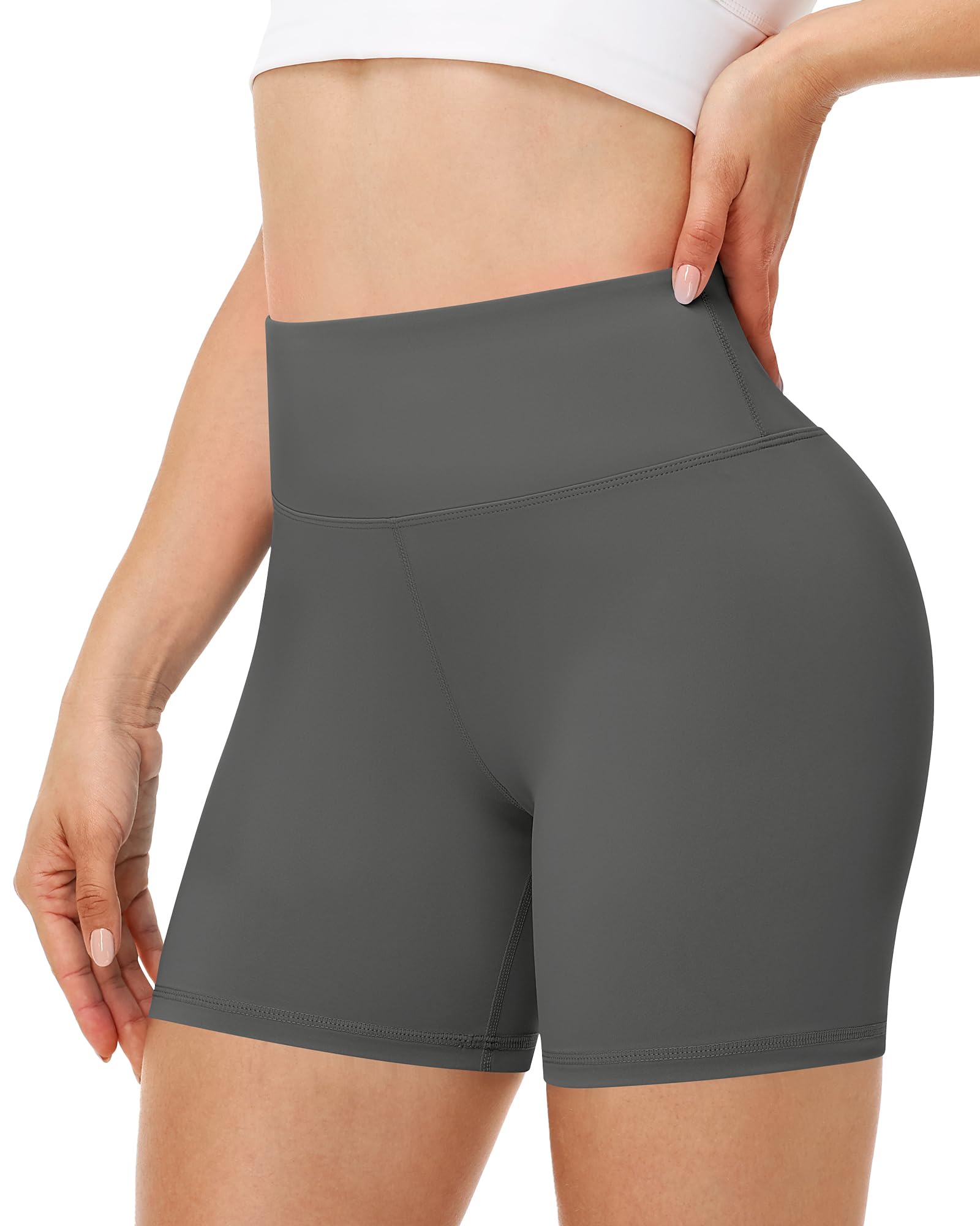 - Women's Workout Biker Shorts - 3"/5"/8" High Waisted Tummy Control Spandex Booty Shorts for Volleyball Gym Yoga Dance