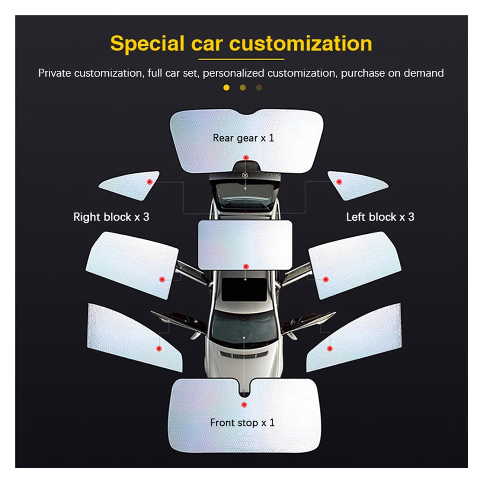 Parasol Lateral Coche Para CR-V para CRV MK3 2007 2008 2009 2010 2011, parabrisas delantero de coche, cortina lateral trasera, parasol Parasoles Coche (Tamaño : 2-All Sunshades)