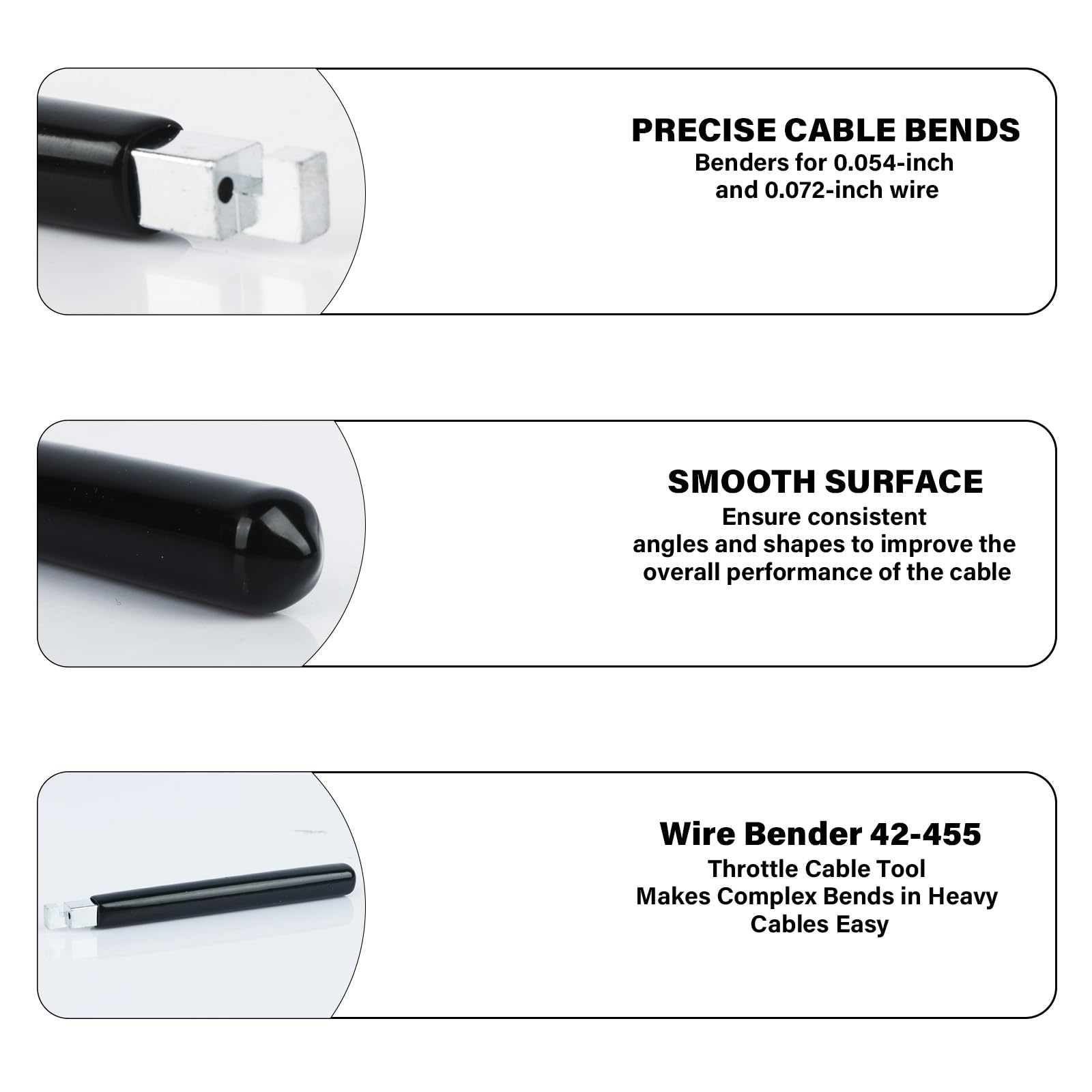 Wire Bender 42455 Throttle Cable ZBender For Stens