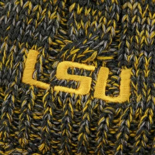 Nike LSU Tigers Ladies Gold Cable Knit Beanie with Flaps