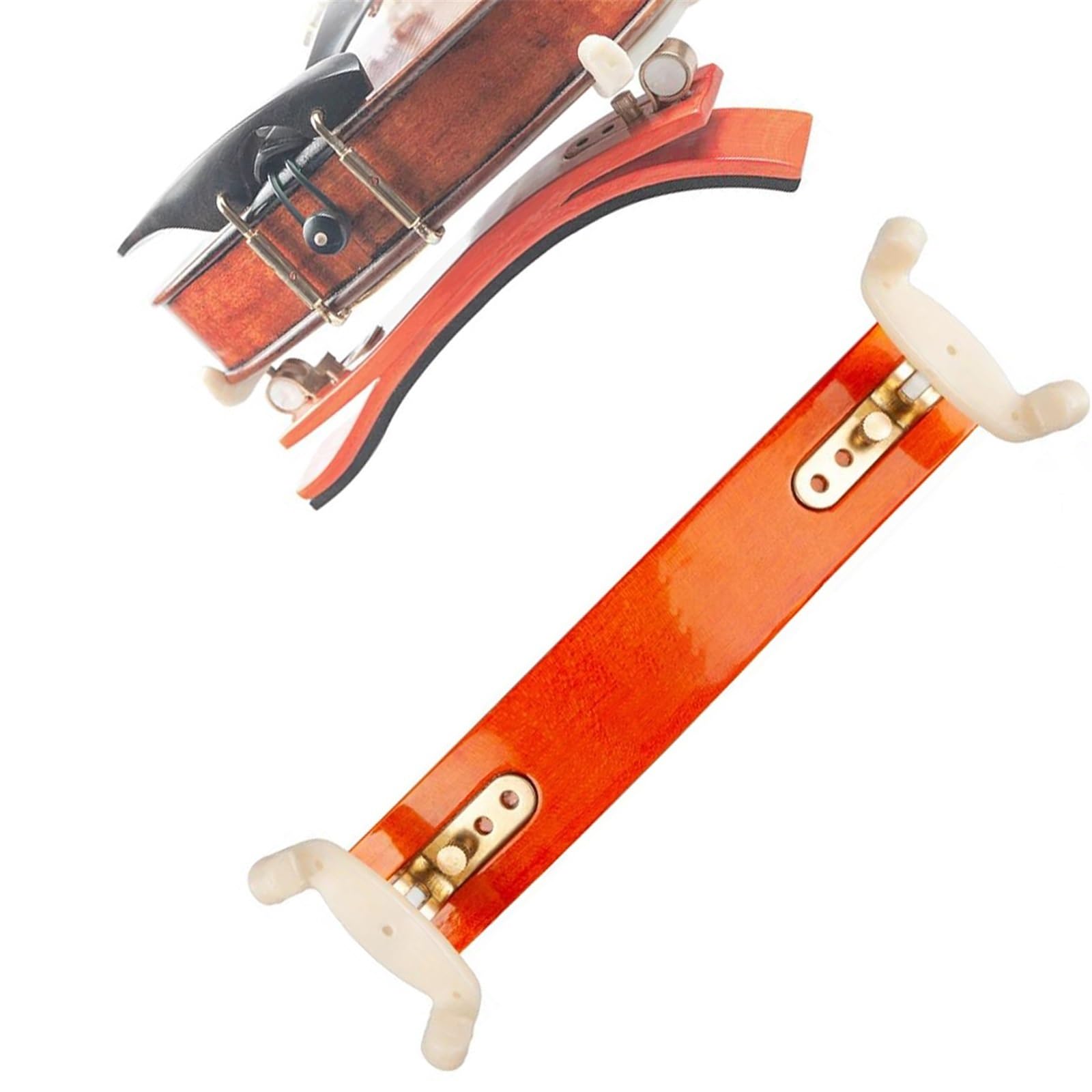 Reposapiés sencillo para violín Almohadilla de apoyo para hombro de violín de madera de arce estilo patas ajustables para 3/4 4/4