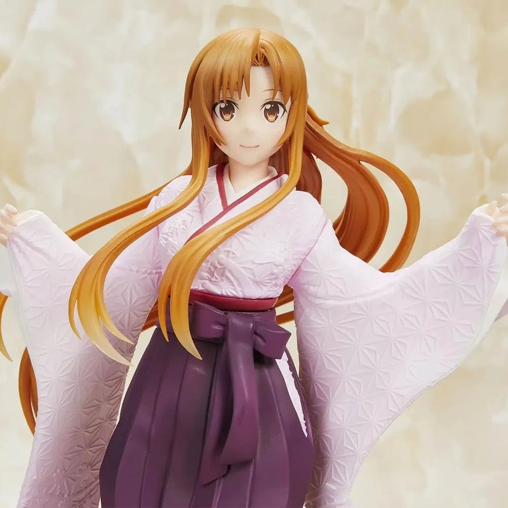 DEXSHUN Yuuki Asuna Figur Anime Manga Figuren Asuna Kimono-Stil PVC Anime Figure Merchdiese Desktop Ornament Geschenk für Fans 20cm
