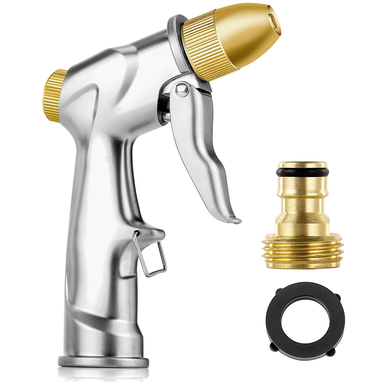Buy Upgrade Garden Hose Nozzle, 100 Heavy Duty Metal Handheld Water