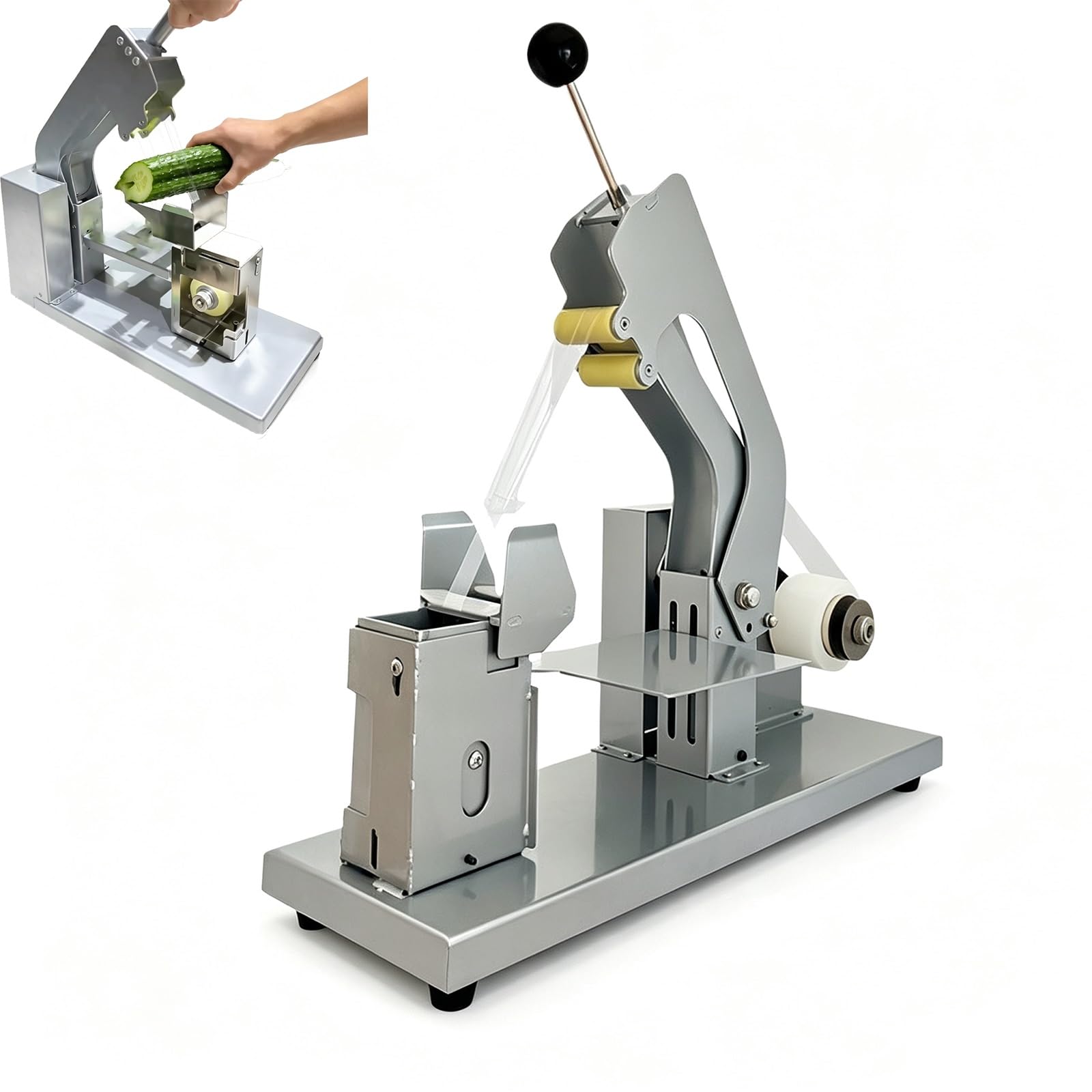 BOOZXCV Manual Produce Bundling Tool for PE Film & Tape, Adjustable Height Tying Device with Ergonomic Handle for Fresh Vegetables, Fruits, Stalls, and Plants
