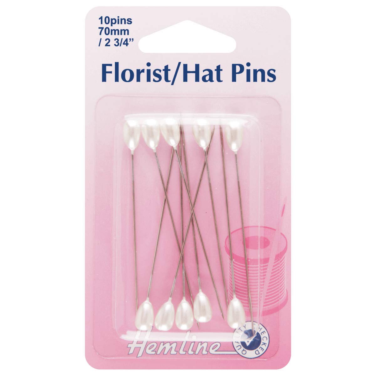 10 x 65mm Pearl Headed Very Long Florist and Hat Pins for Floral Arrangements and Millinery