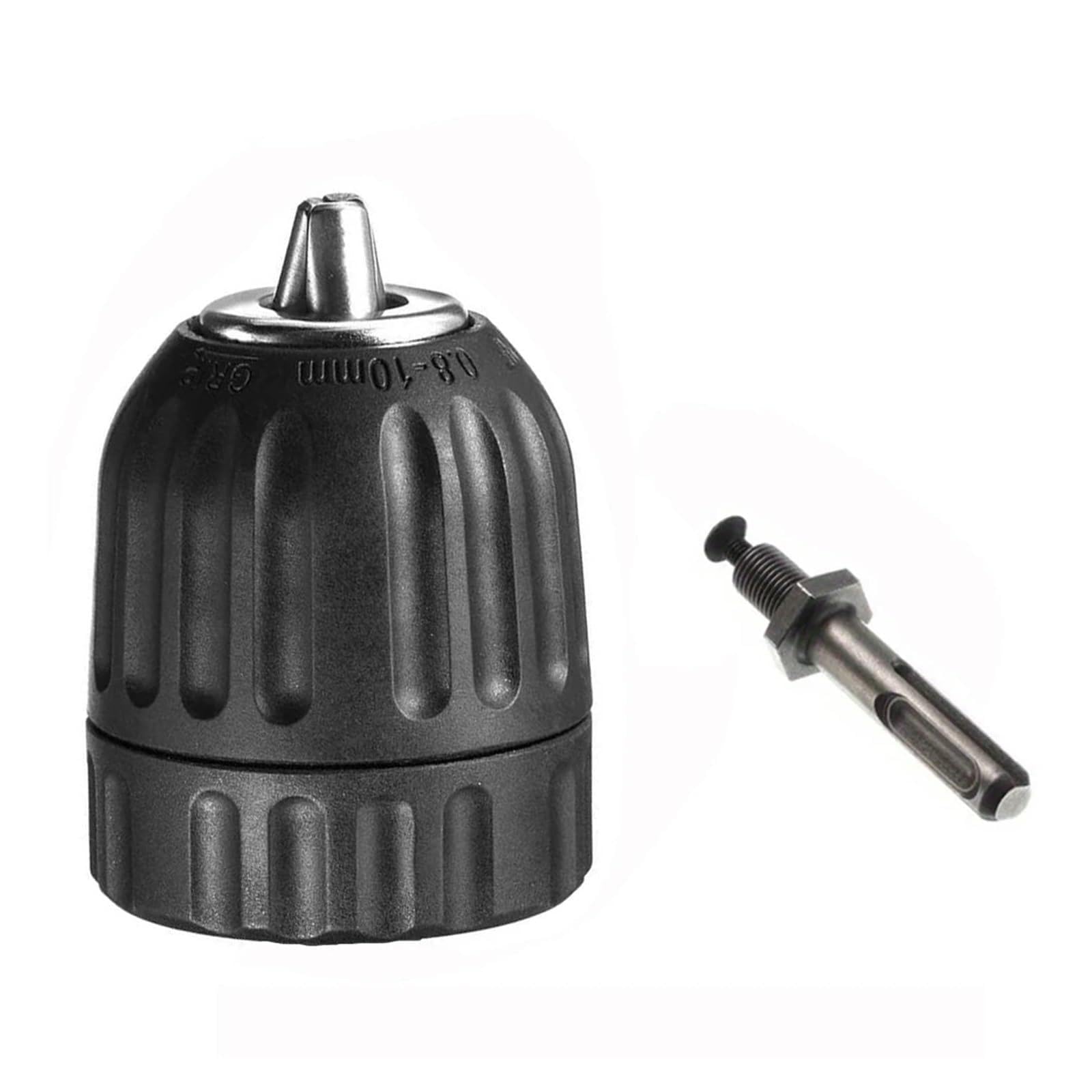 Weijiahuidf Chuck And Sds-Plus Keyless Drill Chuck 0.8-10Mm 3/8-24Unf, Hex Shank/Sds-Plus/Square