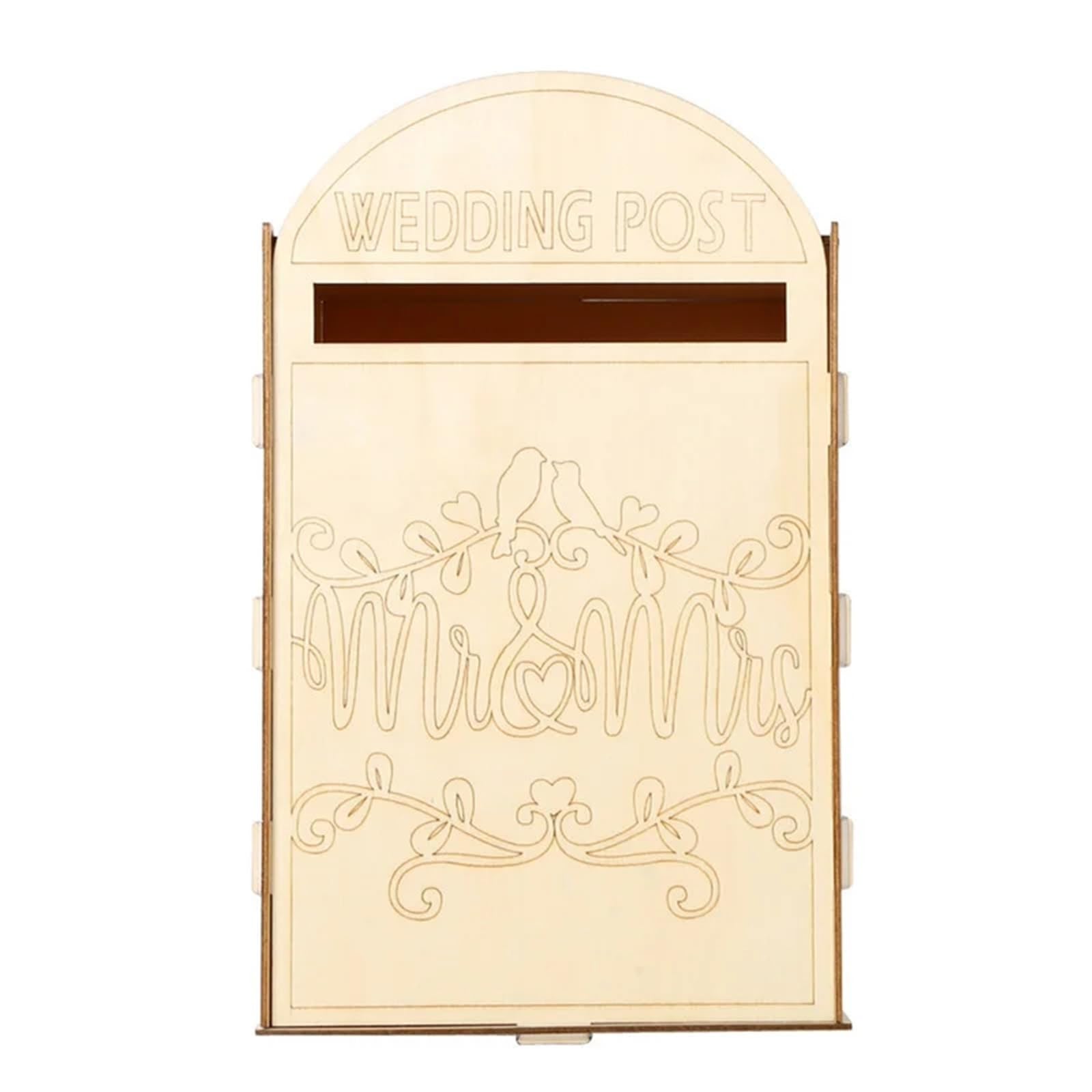 Hochzeitskarten-Box DIY-Hochzeitszubehör aus Holz, Stilornamente, Hochzeitsbriefkasten, Kartenboxen, Hochzeitsdekorationen(E)