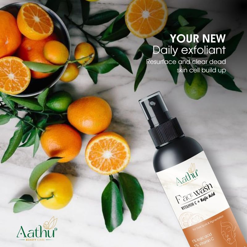 Aathu Face Wash As Vitamin C Andkojic Acid (Pack 2) | White |200g | Scented | For Personal Care and Use 1