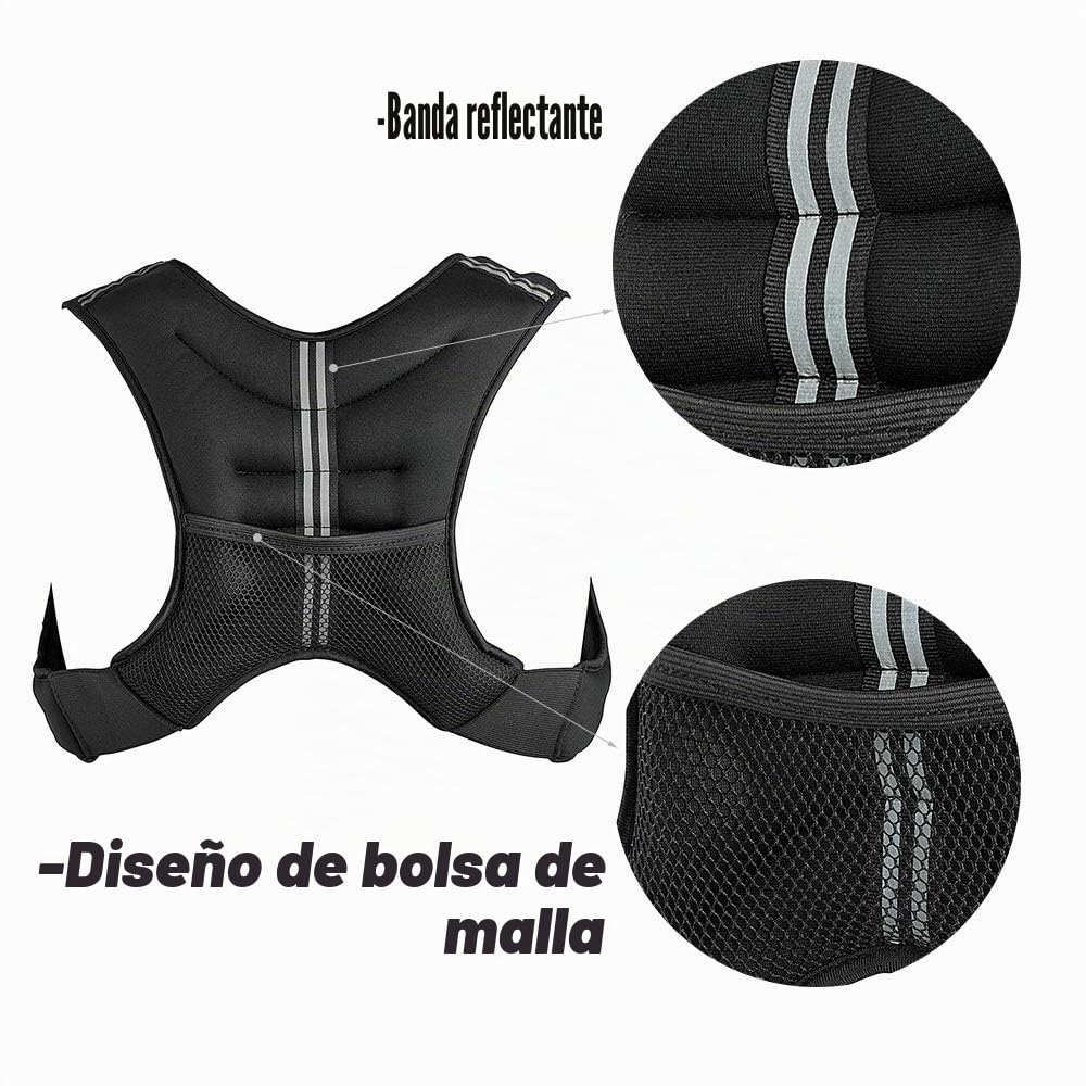CHEYLIZI-Chaleco de entrenamiento con peso de 10 kg, chaleco para correr, 36 x 20 x 9 cm