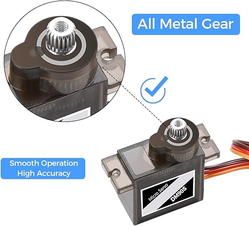 Miniatura 6 de Aideepen 4 unids Metal Gear Servo Digital Micro Servo Motor para RC Aviones de ala fija Modelo de aviones RC Piezas de aviones Helicóptero Motor de