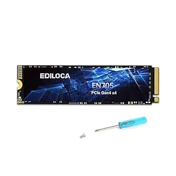 Amazon | Ediloca EN705 SSD 2TB PCIe Gen4 NVMe M.2 2280 PS5