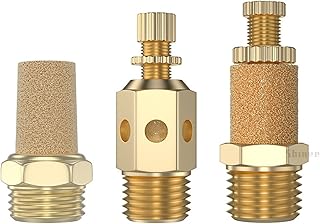1PC Brass Muffler Male Thread Air Exhaust Silence Muffler Pneumatic Air Silencer Pneumatic Silencer for Solenoid Valve (Color : Adjustable SLL, Size : M5)