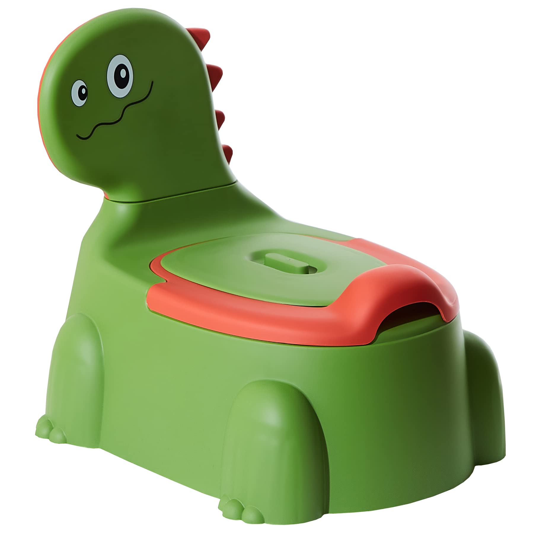 Potty Training Toilet Seat - Toddler Toilet Seat - Kids Toilet Seat with Backrest - Dinosaur Potty - Baby Toilet - Comfortable Non-Slip Splash-Proof and Odour-inhibiting - Easy to Empty - Removable