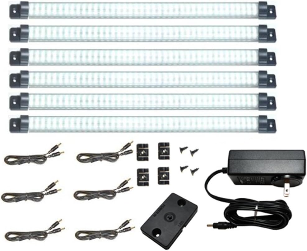 Designer Series - 18" Cool White LED 6 Panels - 1 Power Supply - 1 Dimmer