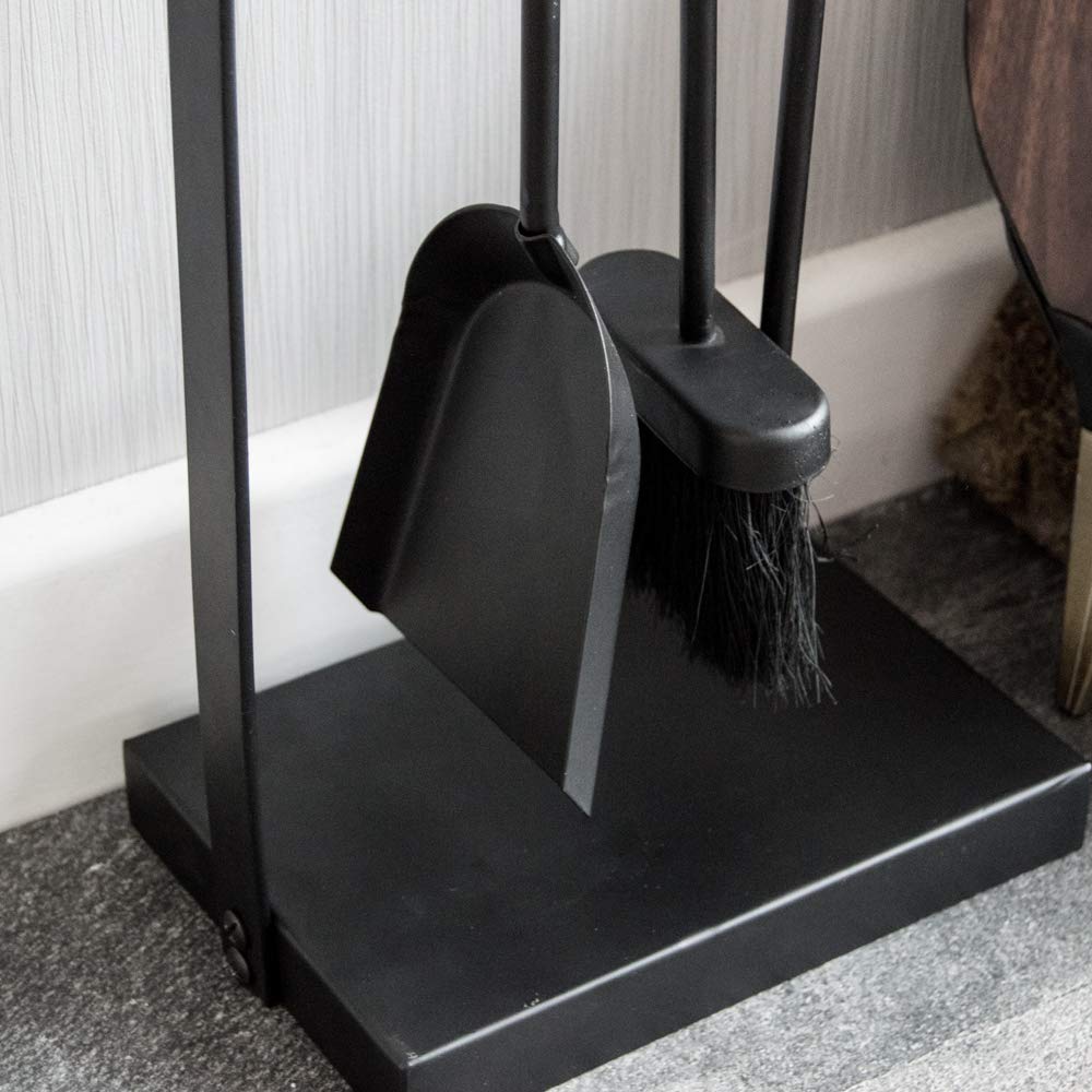 Fire Vida Fuoco Aston Fuoco Companion Set, Metallo, Nero, 4 Pezzi