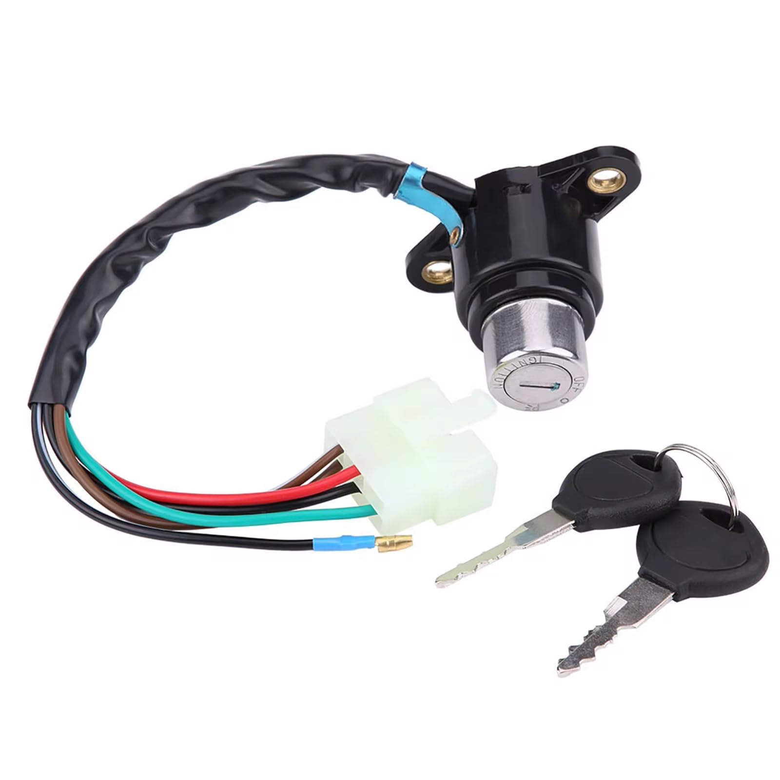 Interruptor Llave Encendido para CB CM 400 450 para Motocicleta Bloqueo Encendido Cable 25 Cm Interruptor Encendido Plástico Cilindro Peso Ligero Llave Contacto Moto