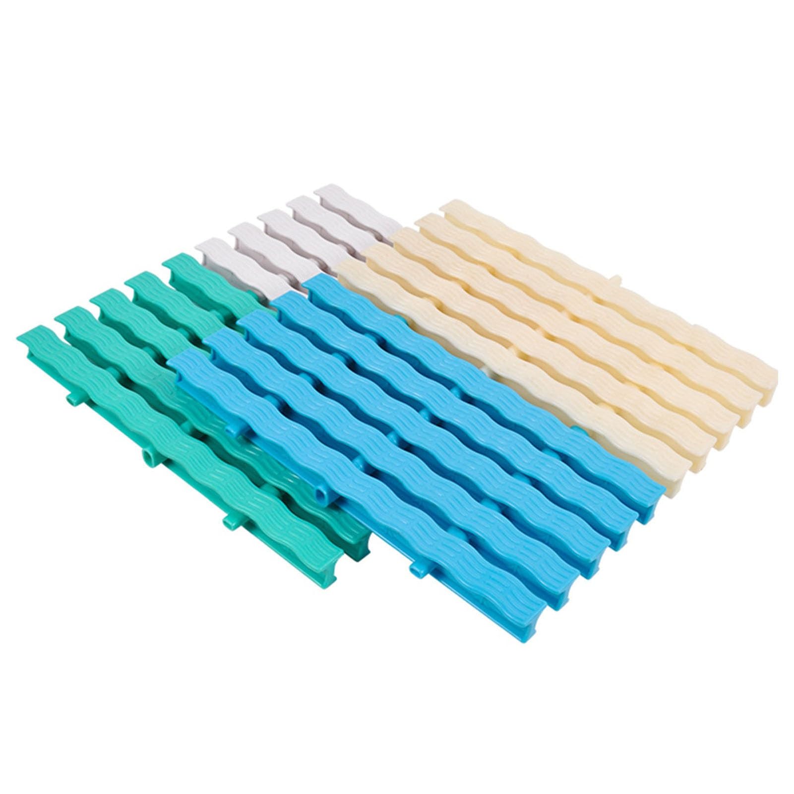 WXPGFEQ Swimming Pool Grates,Durable 30x100CM Flexible Swimming Pool Drain Grate Set, ABS Plastic Overflow Cover & Bathroom Gutter Grating, Effective Water Drainage Solution, 2pcs