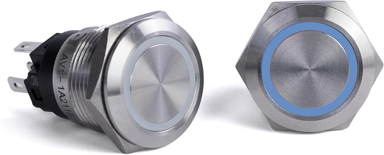 Sierra AV10040B, Push Button Switch, Blue Halo