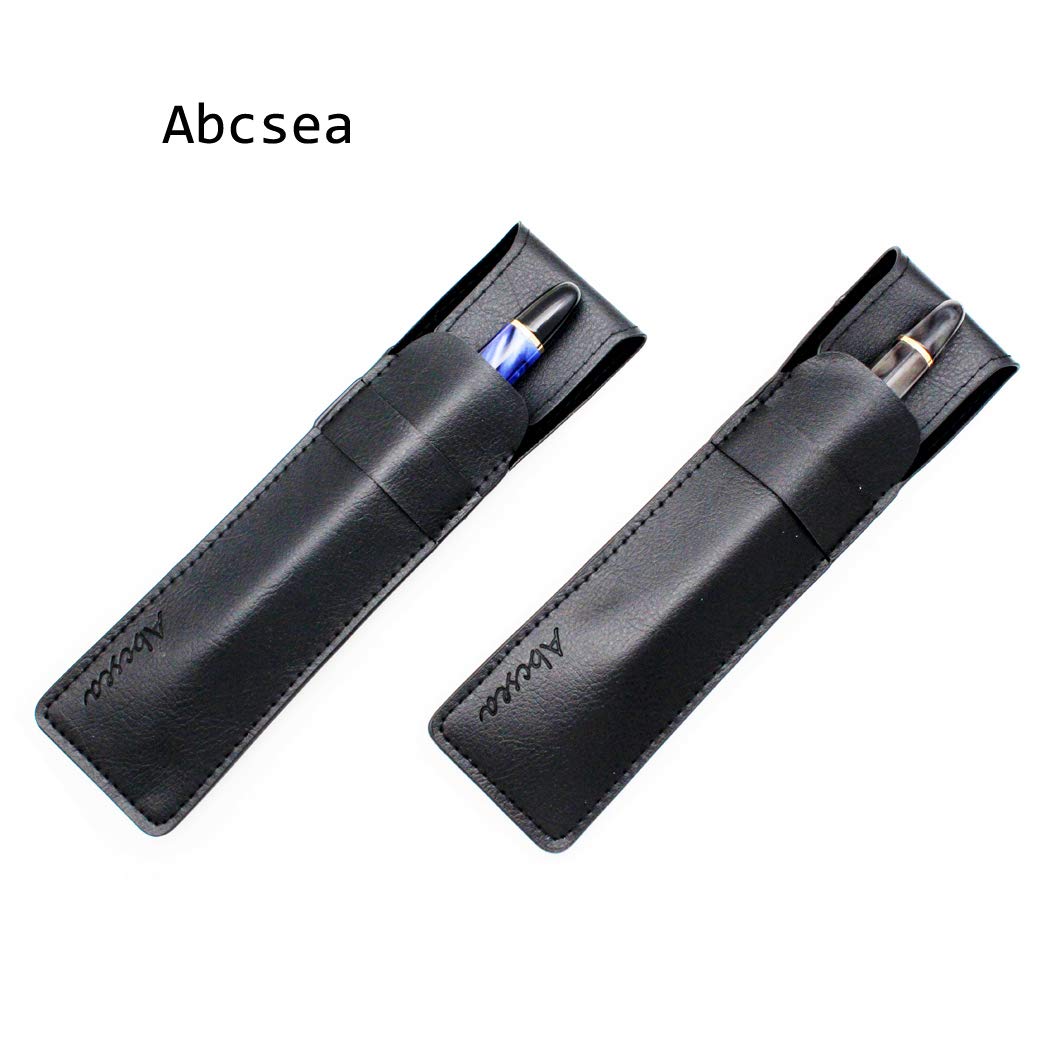 2 pièces Jinhao 450 stylos à bille pointe fine, stylos fineliner noir (fleur bleue et verte), avec 5 pièces de rechanges pour stylo à bille roulante standard noir 0,5 mm