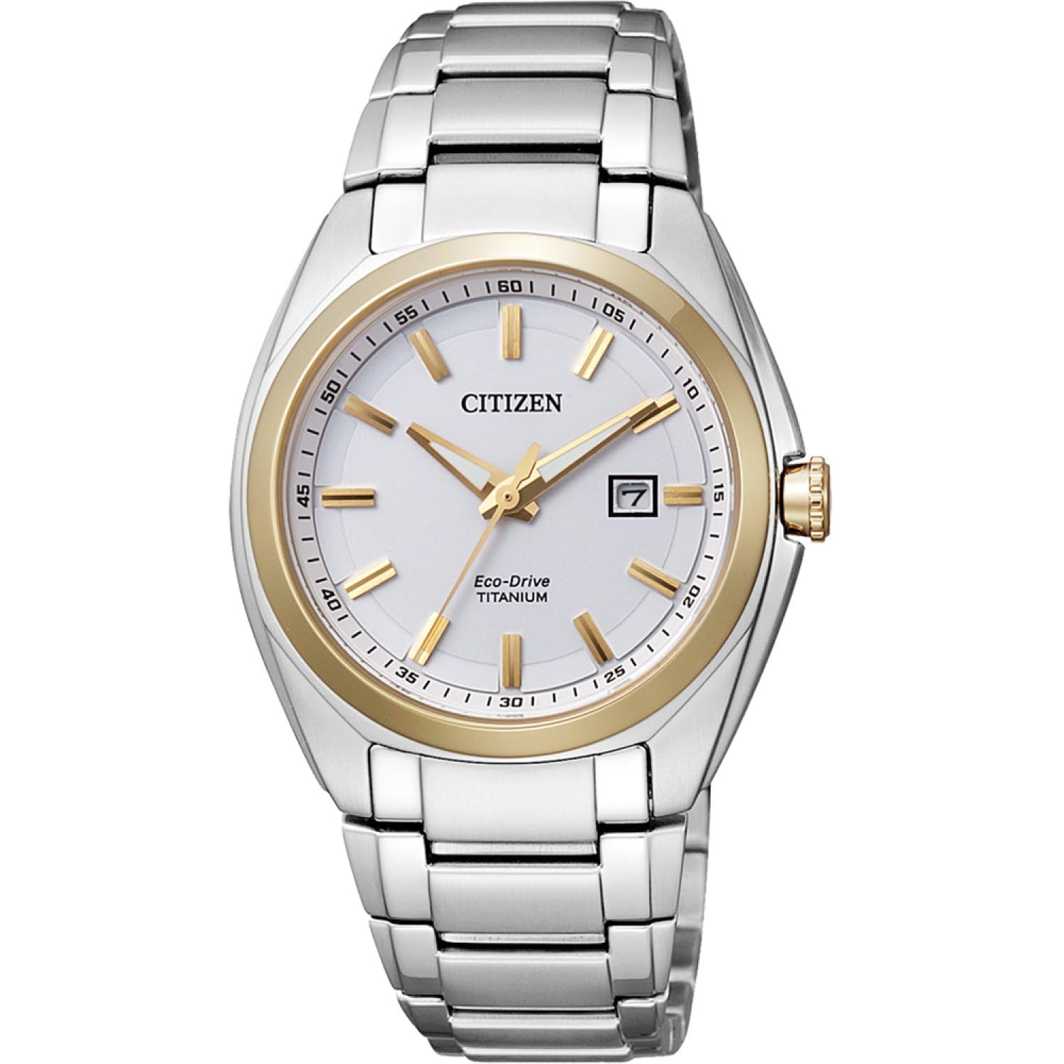 Citizen Supertitane EW2214-52A Eco Drive Montre Pour Femme, Blanc/Multicolore, Bijouterie