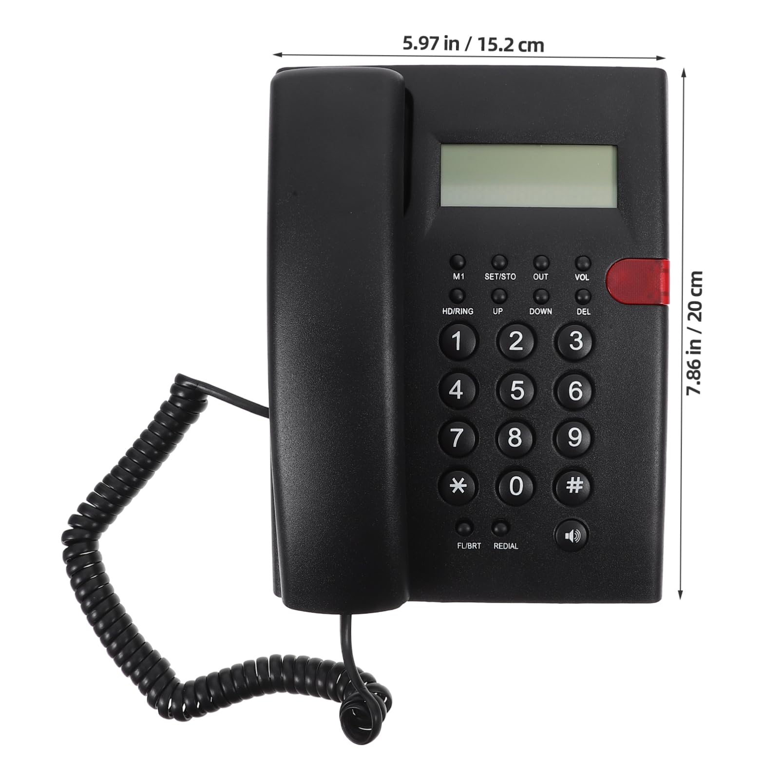 HOMSFOU Telefono Fisso Fili Telefoni Fissi per Casa Ufficio Telefoni Tasti Grandi per Anziani e Adolescenti Dispositivo Intuitivo e Facile da Usare